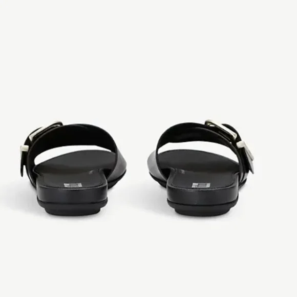 FitFlop Black Sandals with Gold Accent. - Picture 3 of 6